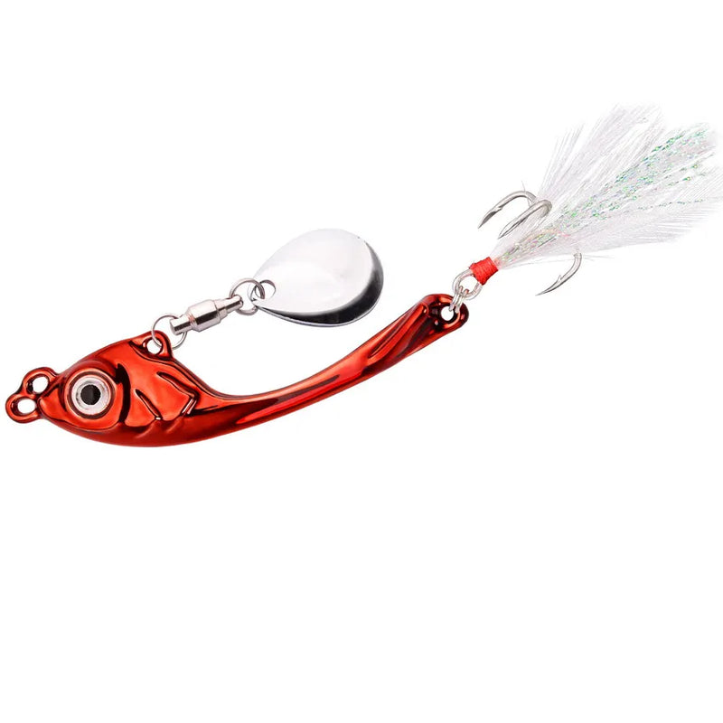 Spinners de pesca vib tremor lantejoulas spinners truta metal minnow popper manivela iscas de pesca truta iscas com ganchos para água salgada