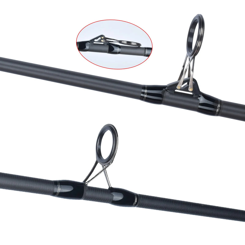 BIUTIFU 2 Pontas Vara de Pesca de Carpa 3.5lb 7 Seções 4.2/3.6/3.0m 30t Fibra de Carbono Viagem Lançando 60-150m Shore Casting Spinning Pole
