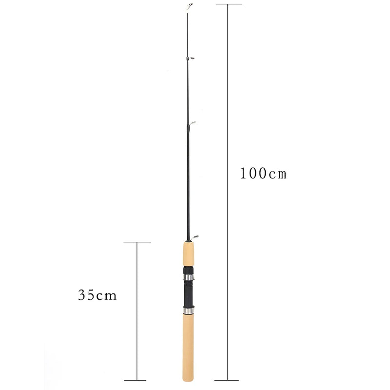 60 80 100cm mini telescópica vara de pesca no gelo portátil fibra carbono rio camarão carpa pesca pólo inverno vara de pesca enfrentar pesca