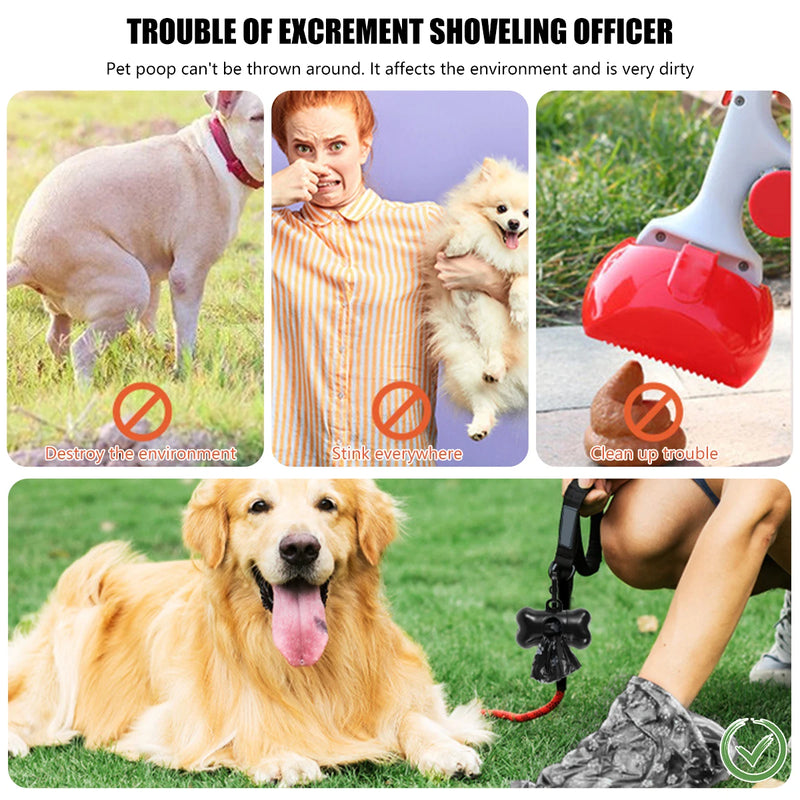 30 rolo sacos de cocô de cão descartáveis sacos de resíduos de animais de estimação sacos de resíduos de cão design cocô de animal de estimação limpo pegar saco de osso dispensador ferramentas