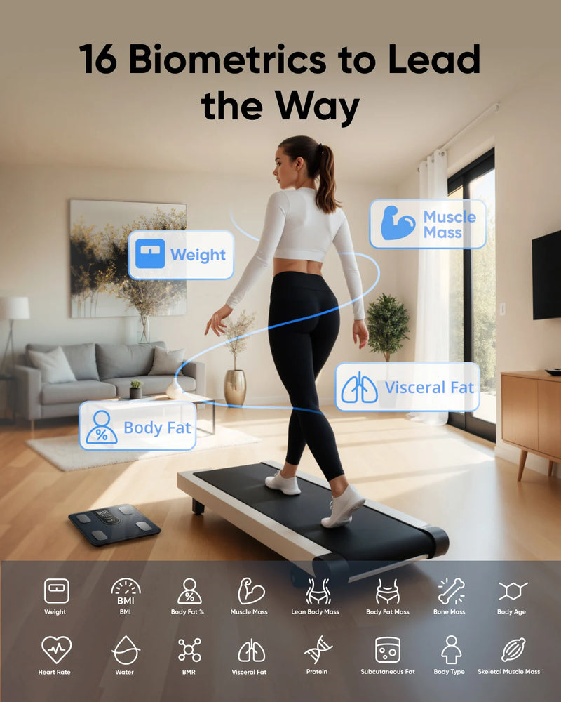 Eufy Smart Scale C20 Balança digital de gordura corporal para banheiro com tela TFT maior, display multifuncional para uso offline