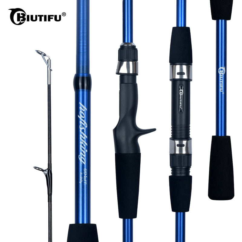 BIUTIFU Baitcasting Spinning Mini Vara de Pesca 4/5 Seção 1.8/2.1mTravel Peso de Fundição de Carbono 5-20g Rápido Ultraleve Isca Pólo