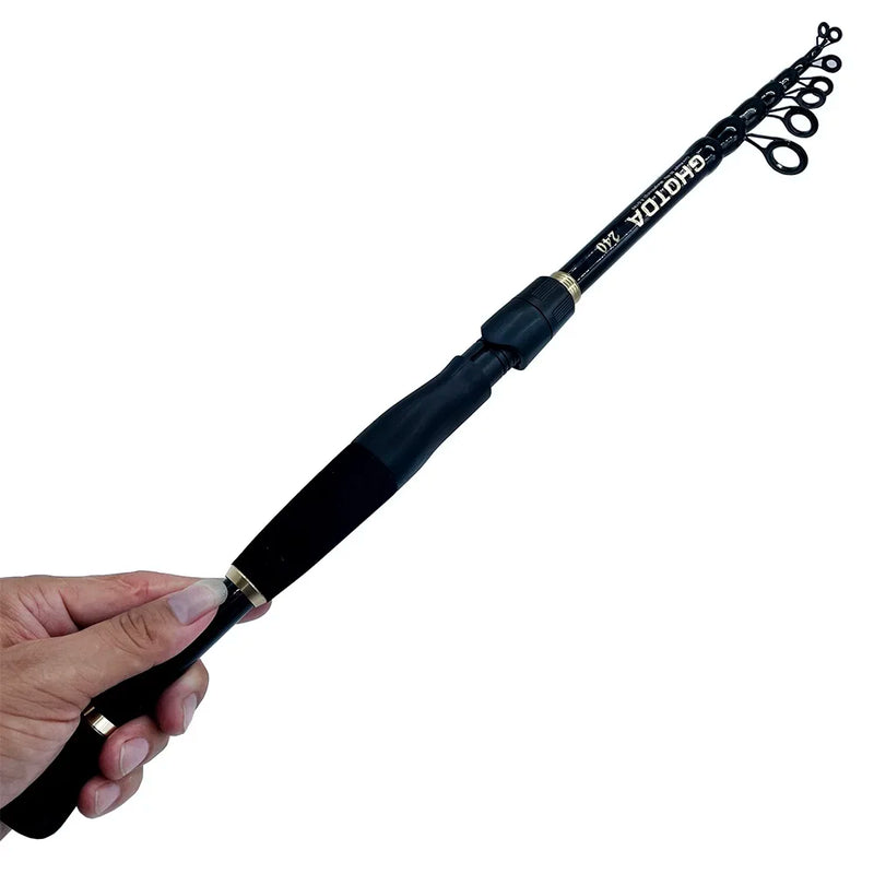 1.6-2.4m varas de pesca telescópicas ultraleve peso fiação fundição pólo de carbono acessórios de pesca isca peso 10-30g