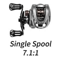 SOLOKING-Ultralight Baitcasting Reel, Carretel de pesca de água salgada, 10 + 1BB, Potência 4kg, ACURA HICC50, BFS, 7.1, 8.1 Gear Ratio, 136g