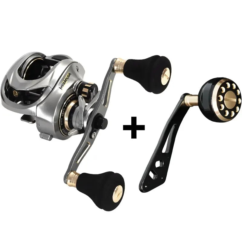 Seasir Megacuda Baitcasting Reel, Arraste 15kg, Carretel Profundo, 6.5:1 Quadro De Alumínio, Lado De Carbono, Punho Duplo, Jigging Metal Reel, Água Do Mar