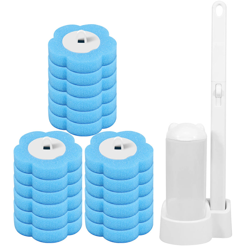 18/36 pçs escova de vaso sanitário descartável substituição cabeça kit limpeza vaso sanitário escova alça longa wc acessórios ferramenta
