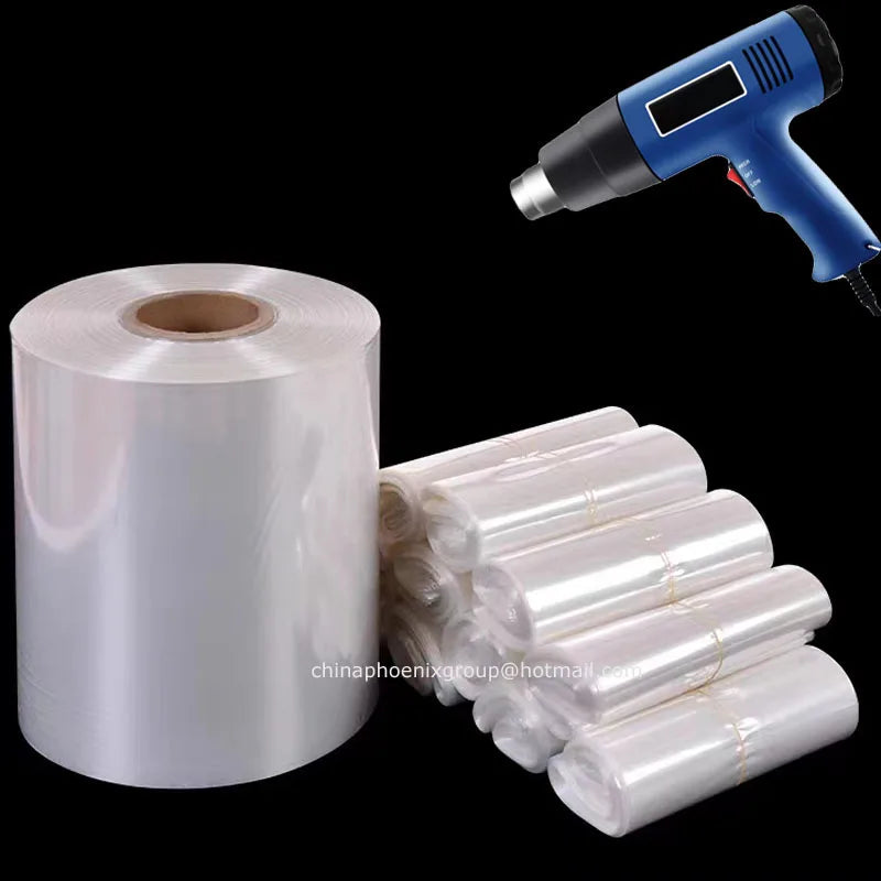 Pof tubo de envoltório termo retrátil, saco plástico transparente termo retrátil, embalagem plástica retrátil, sacos de envoltório de filme termorretrátil