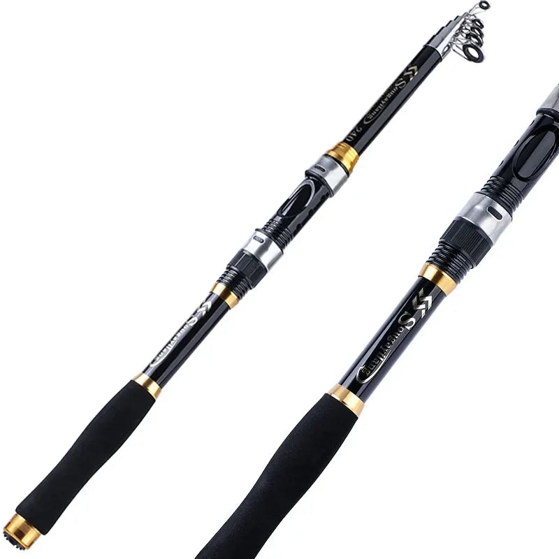 Sougayilang 1.8-3.3m novas varas de pesca telescópica ultraleve carpa varas de pesca alimentador vara giratória pólo equipamento de pesca