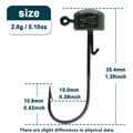 9km ned rig jighead cabeças de gabarito de pesca ganchos 5 pçs weedless em forma de cogumelo cabeça de peso para tipo de peixe baixo isca de pesca de água doce