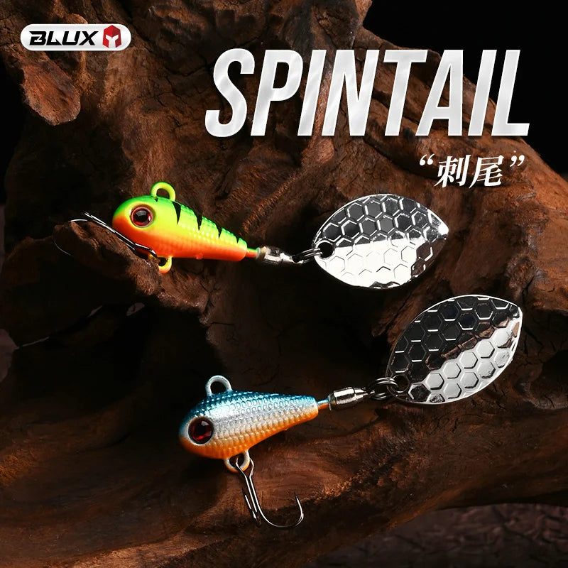 BLUX SPINTAIL Isca de pesca 4.5g 7g 11g Mag Tail Spinner Shad Metal Vib Casting Shore Jig Bait Lâmina de cobre Colher Baixo de água doce