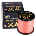 Sougayilang-linha de pesca trançada, tudo para água salgada, pesca marítima, Multifilament PE, 4X, 100 m, 300m, 5 cores, 66LB