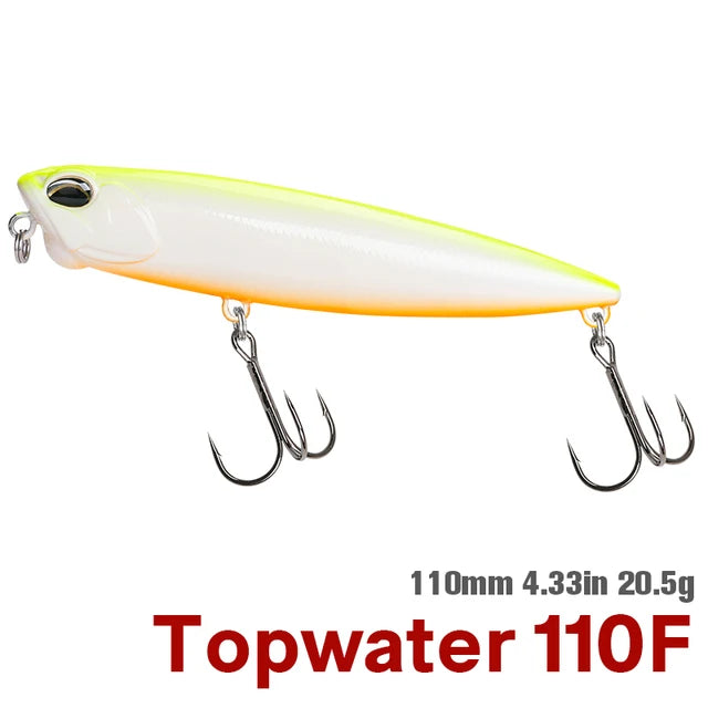 Tsurinoya 110mm 20.5g topwater flutuante lápis isca de pesca dw58 cão caminhada manivela wobbler stickbait minnow isca dura para pique baixo
