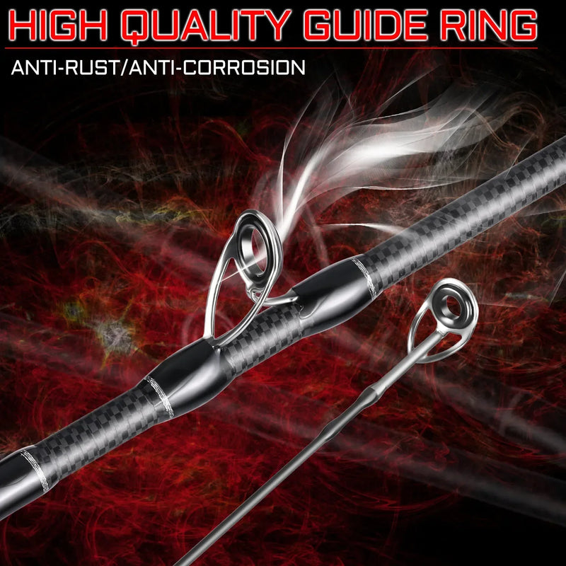 Sougayilang 1.8m 2.1m fibra de carbono fiação fundição vara de pesca vara de arremesso para baixo pique truta pesca caña de pescar