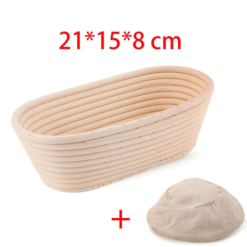 Cesta de impermeabilização de pão de vime, cesta de pão oval, fermentação de massa de vime, banneton de massa fermentada