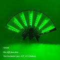Suprimentos de iluminação para festa de carnaval de Halloween 10 polegadas LED luz neon ventilador rave dobrável ventilador luminoso brilhando na festa