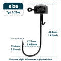 9km ned rig jighead cabeças de gabarito de pesca ganchos 5 pçs weedless em forma de cogumelo cabeça de peso para tipo de peixe baixo isca de pesca de água doce