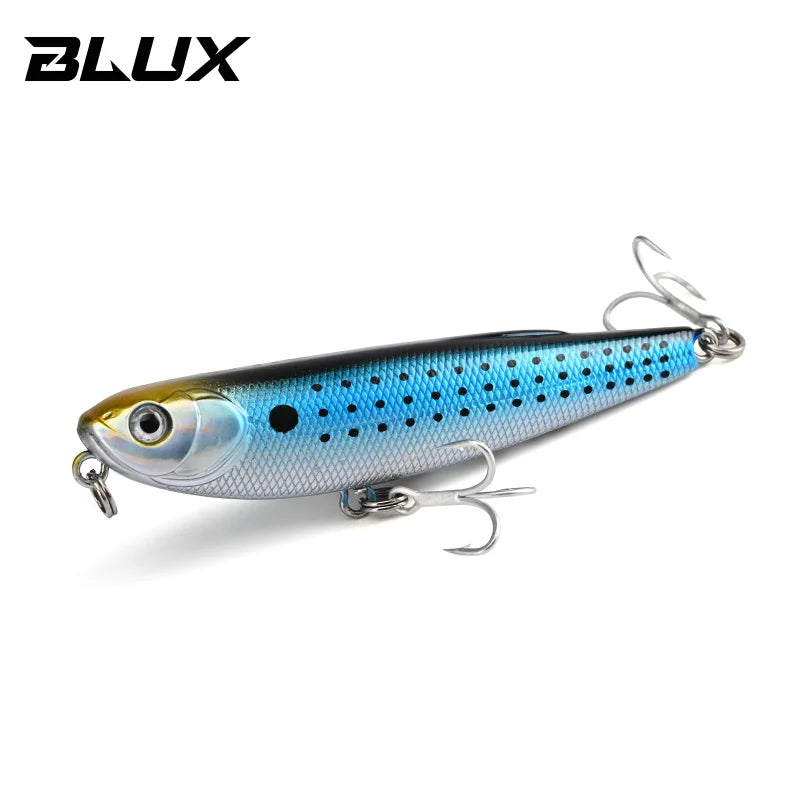 Blux stray cão topwater lápis 70mm 8.2g superfície walker isca de pesca caminhada o cão artificial água salgada baixo isca dura enfrentar