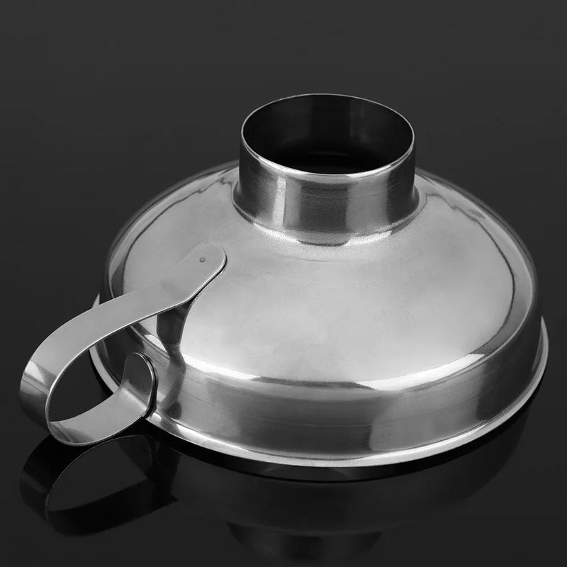Funil de enlatamento de boca larga de aço inoxidável Hopper grosso, Molho de salada, óleo pode, vinho, cozinha cozinhar ferramenta