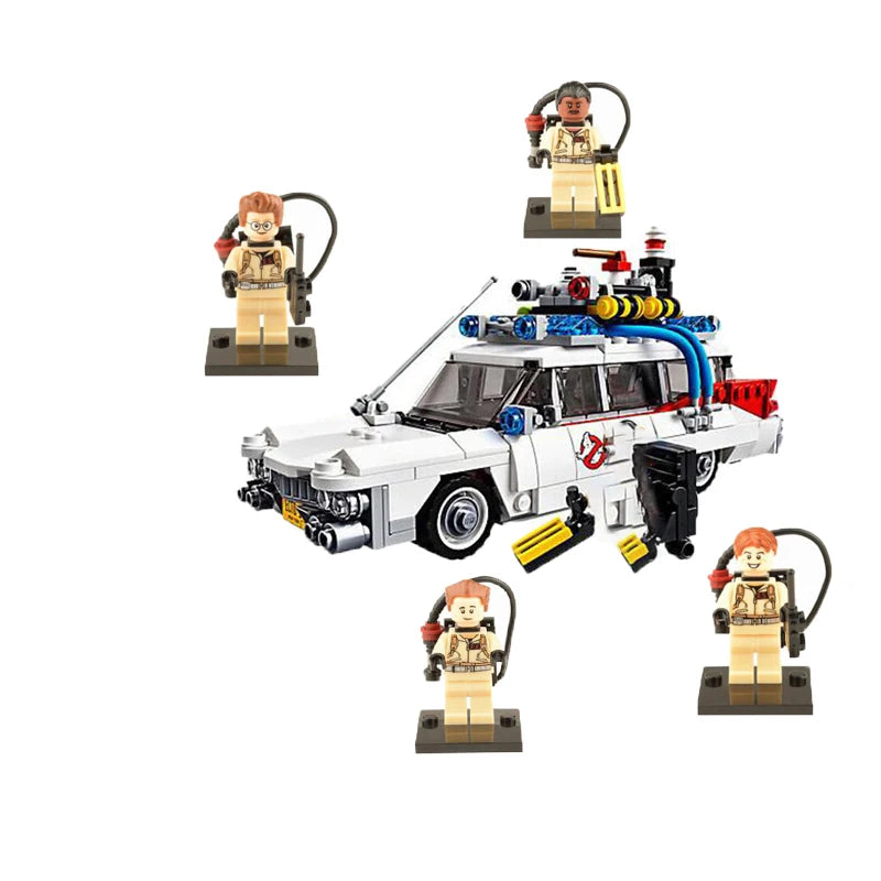 Blocos de construção do carro para crianças, brinquedos DIY, modelo de montagem, presentes para meninos e meninas, compatível com MOC 21108, Ecto-1, em estoque