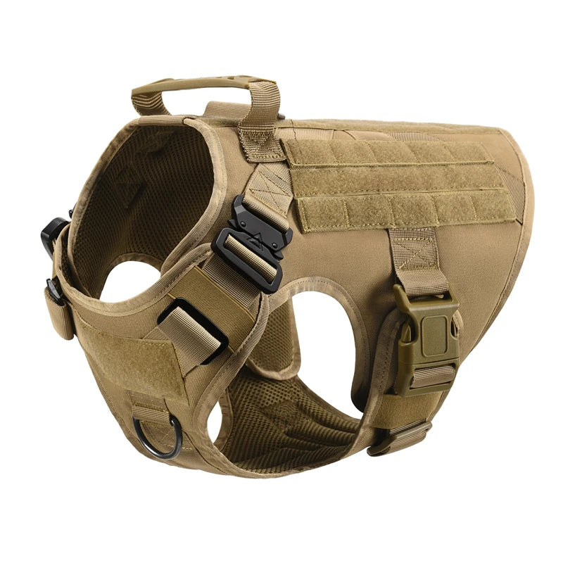 Colete militar tático para animais de estimação pastor alemão golden retriever treinamento tático arnês e trela conjunto para todas as raças cães