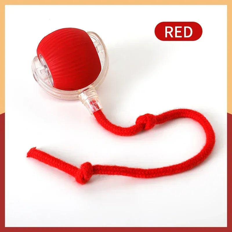 Gato bola interativa brinquedos bola de rolamento automático falso cauda recarregável inteligente animal de estimação brinquedo elétrico cão gato treinamento imitar mouse