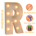 Caixa de quadro de luz led com letras gigantes, 91.5cm, chá de bebê, natal, 1 ° aniversário, festa de casamento, decoração, nome diy, caixa de enchimento de balão