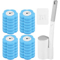 18/36 pçs escova de vaso sanitário descartável substituição cabeça kit limpeza vaso sanitário escova alça longa wc acessórios ferramenta