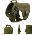 Colete militar tático para animais de estimação pastor alemão golden retriever treinamento tático arnês e trela conjunto para todas as raças cães
