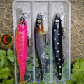 3 pçs/caixa japão afundando lento minnow iscas de pesca 12cm 14g jerkbait baixo pique carkbait wobblers swimbait isca profissional