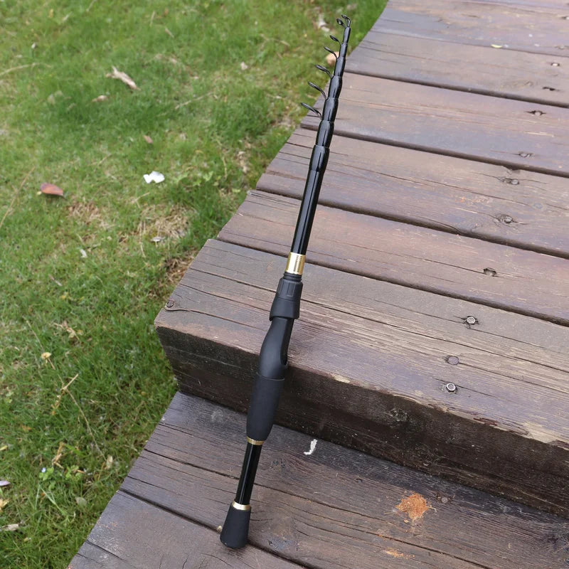 Sougayilang Vara De Pesca Telescópica Ultra Leve Fiação Vara De Pesca Material De Fibra De Carbono 1.8-2.4 M Vara De Pesca Equipamento