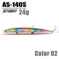 CASTFANATIC 24g 140mm Isca Minnow de Afundamento Lento AS140S Grandes Iscas Artificiais de Água Salgada Sea Bass Pike Fishing Frete Grátis