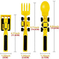 Kids 'Creative Dining Tool Set, PP Spoon Fork, Faca, Pá De Escavadeira De Escavadeira De Carro, Utensílios Seguros e Práticos