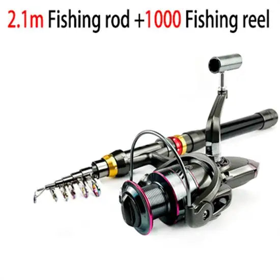1.8-3.6m vara de pesca de fibra de carbono e carretel combo super duro telescópica pólo de pesca kit de carretel de fiação resistência máxima 3-8kg pesca