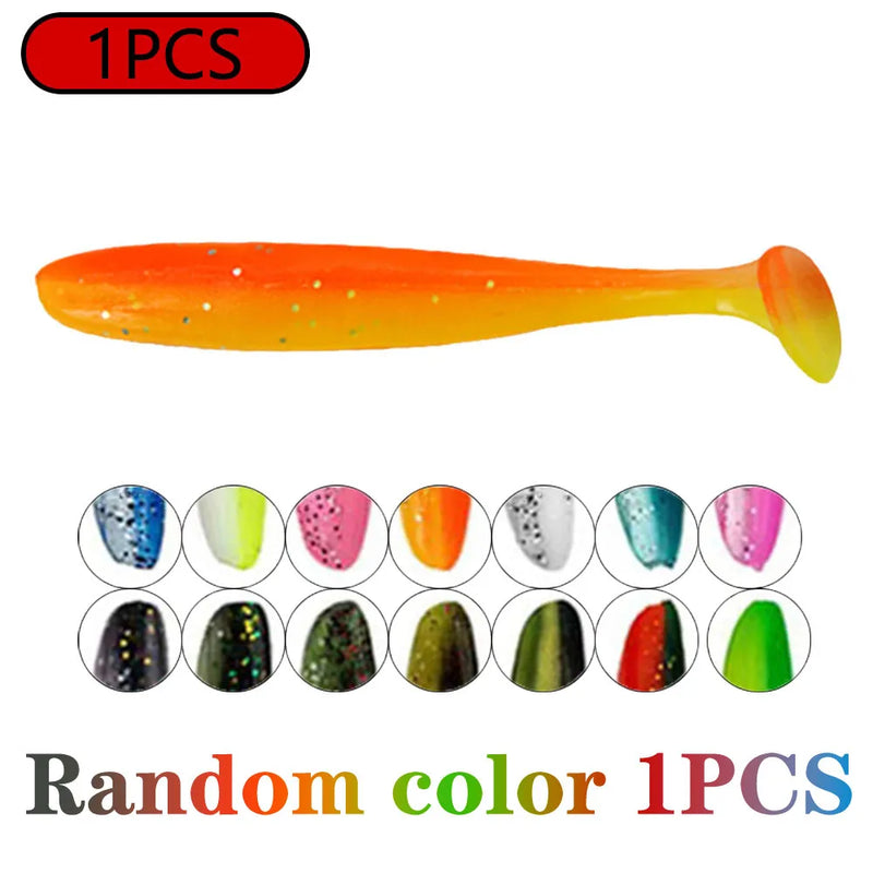 1-100 pçs t cauda 70mm 90mm 120mm shad worm isca macia isca artificial swimbait isca wobbler iscas macias silicone pesca esportes