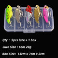 Aorace 5 pçs/caixa metal vib 3/7/10/15/20g isca de pesca vibração colher iscas duras crankbait wobbler swimbait cicada vib enfrentar