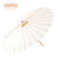 10-30 pçs guarda-sol de papel guarda-chuvas de papel chinês diy guarda-chuva branco fotografia adereços verão brancos festa casamento nupcial 60/80cm