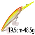 48-90-95g isca de pesca mergulho profundo minnow isca artificial wobblers enfrentar pesca carpa pique walleye original mar isca de pesca