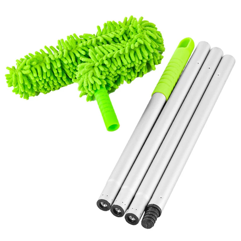Kit De Ventilador De Teto De Alto Alcance Duster, microfibra Ventilador De Teto Lâmina Limpador Flexível Cobweb Duster, escova Lavável Removível