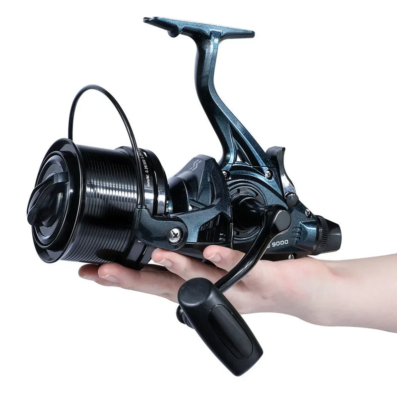Sougayilang 9000-12000 carretel de metal completo jigging corrico fundição de tiro longo e água salgada surf grande mar fiação carretel de pesca