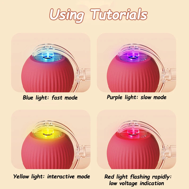 Gato bola interativa brinquedos bola de rolamento automático falso cauda recarregável inteligente animal de estimação brinquedo elétrico cão gato treinamento imitar mouse