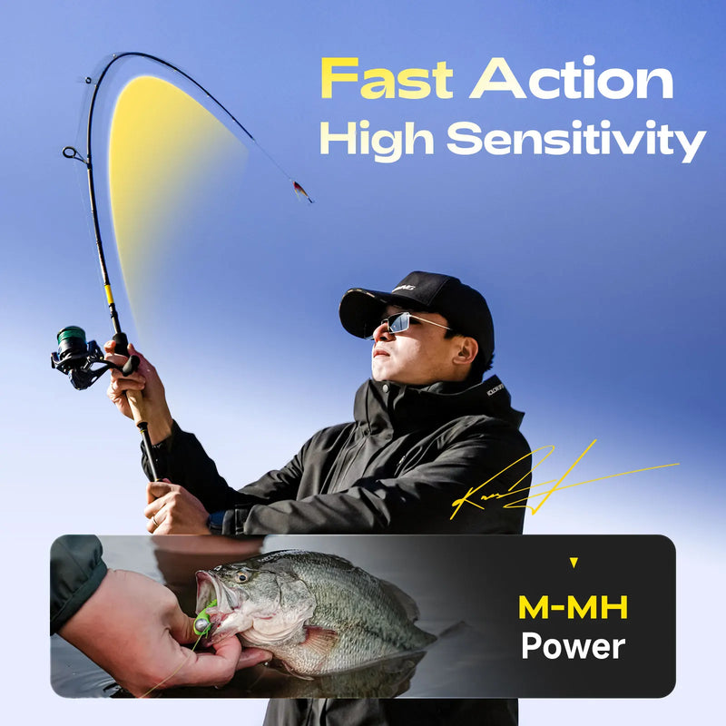 HANDING 30 + 24T Vara de pesca 40-43cm Vara de pesca de viagem 5-6 seções Seaguide Guia Anel Portátil e Vara protetora para viagem