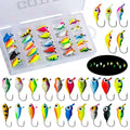 Goture gelo jigging iscas conjunto luminoso engrenagem de pesca no gelo baixo tipo de peixe jigs iscas vários estilos de iscas de inverno qualidade gabarito para ic