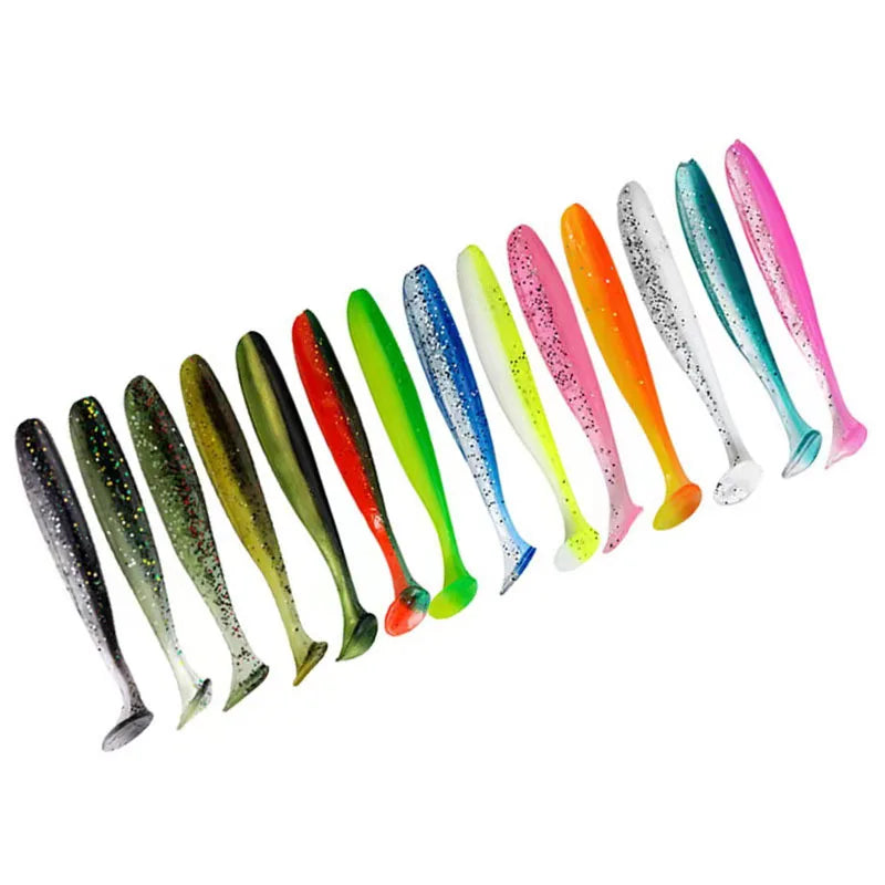 1-100 pçs t cauda 70mm 90mm 120mm shad worm isca macia isca artificial swimbait isca wobbler iscas macias silicone pesca esportes
