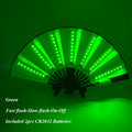 Suprimentos de iluminação para festa de carnaval de Halloween 10 polegadas LED luz neon ventilador rave dobrável ventilador luminoso brilhando na festa