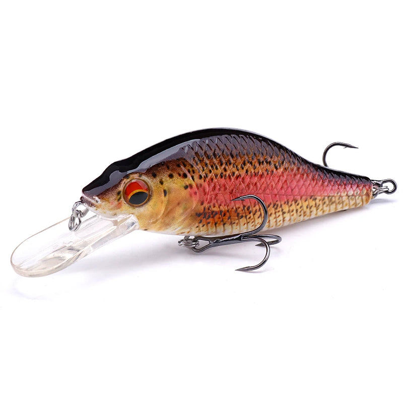 GOBASS 50/70/90mm Crankbait Isca De Pesca Preto Minnow Spinning Iscas Para Pesca Flutuante Wobbler Para Pique Japão Isca Artificial