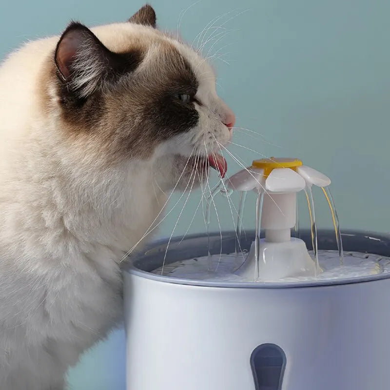 Distribuidor de água potável para animais de estimação, 2,4l, filtros de carvão ativado, led, recipiente alimentador automático, interface usb