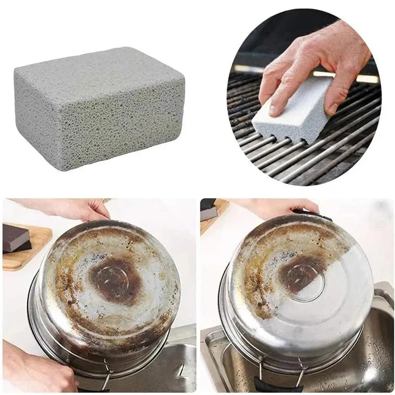 Pedra de limpeza para churrasco, tijolo pequeno cinza, grelha para churrasco, ferramenta de limpeza de placa, pedra-pomes, ferramenta de cozinha