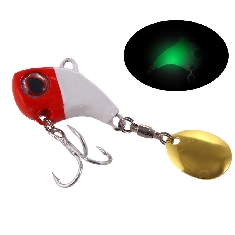 5 pçs spinner isca de pesca 5g/7g/10g/14g/20g fundição longa gota tiro isca vib vibração artificial isca giratória pique equipamento de pesca