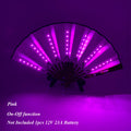 Suprimentos de iluminação para festa de carnaval de Halloween 10 polegadas LED luz neon ventilador rave dobrável ventilador luminoso brilhando na festa