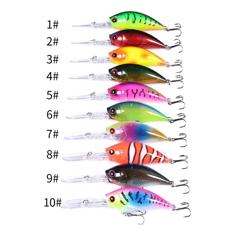 Hengjia 12.5cm 20.5g crankbait leurre isca de pesca pique carpa pesca artificial duro isca wobbler crankbait equipamento de pesca